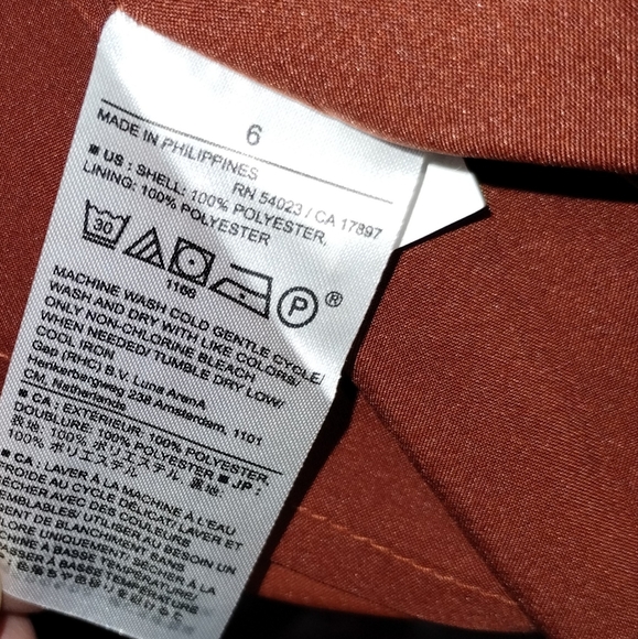 Banana Republic NWT dress, burnt caramel, size 6 short sleeves - Picture 7 of 12